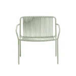 Scaun lounge Tribeca, cotiere integrate, din metal cu PVC împletit, stivuibil, pentru exterior - imagine 3