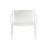 Scaun lounge Tribeca, cotiere integrate, din metal cu PVC împletit, stivuibil, pentru exterior - imagine 4