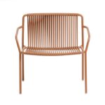Scaun lounge Tribeca, cotiere integrate, din metal cu PVC împletit, stivuibil, pentru exterior - imagine 5