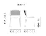 Scaun model perforat Dome - imagine 6