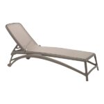 Șezlong Atlantico, structură din polipropilenă și fibră de sticlă, tratat UV, textil înlocuibil, spătar reglabil, stivuibil