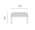 Taburet Komodo, structură din polipropilenă cu fibră de sticlă, tratat UV, pernă detașabilă, pentru exterior - imagine 6